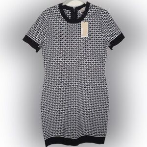 MICHAEL Michael Kors Black and White Sweater Dress